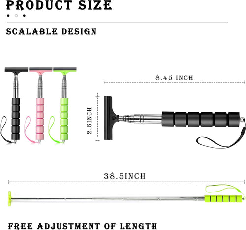 3 PCS Side Mirror Squeegee,Car Mirror Squeegee,Retractable Car Rearview Mirror Wiper,Portable Car Cleaning Tool for Rainy Foggy Weather,Universal Car Accessories(Black/Pink/Green)