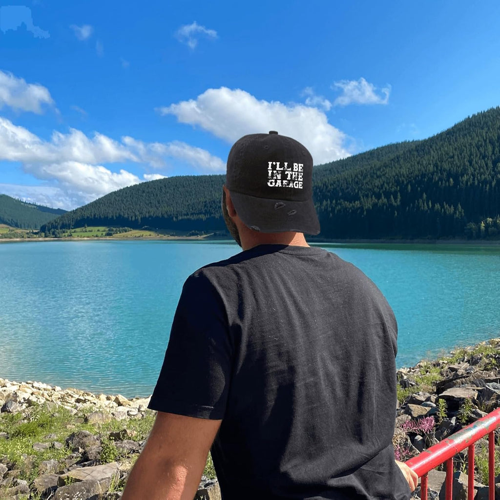 I'Ll Be in the Garage Hats for Womens Baseball Caps Classic Washed Dad Hat Breathable